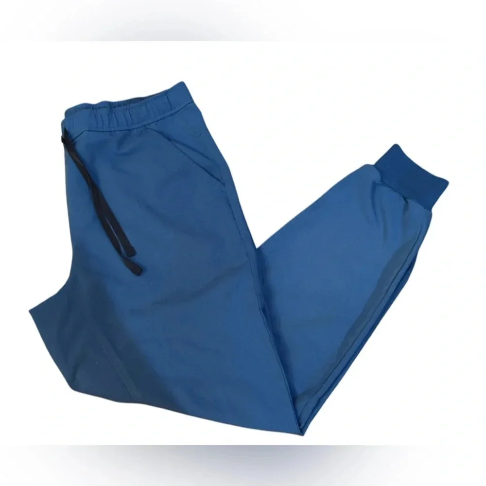 FIGS Blue Scrub Jogger Pants Tapered Athletic Fit Medical Workwear Men’s Large